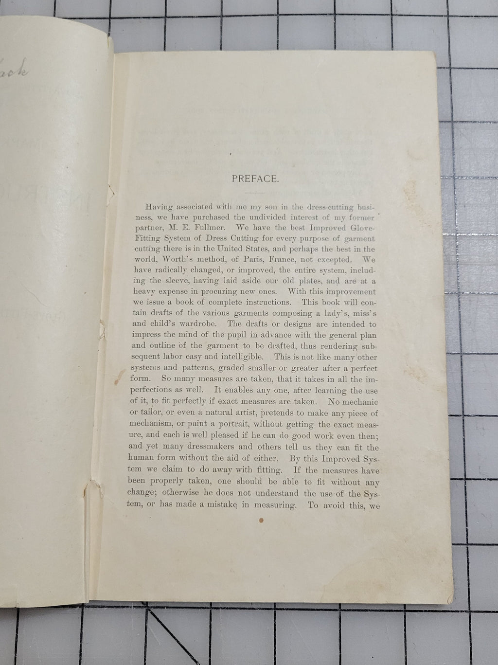 Markley & Sons Instruction Glove Fitting System Dress Cutting 1889 Catalog