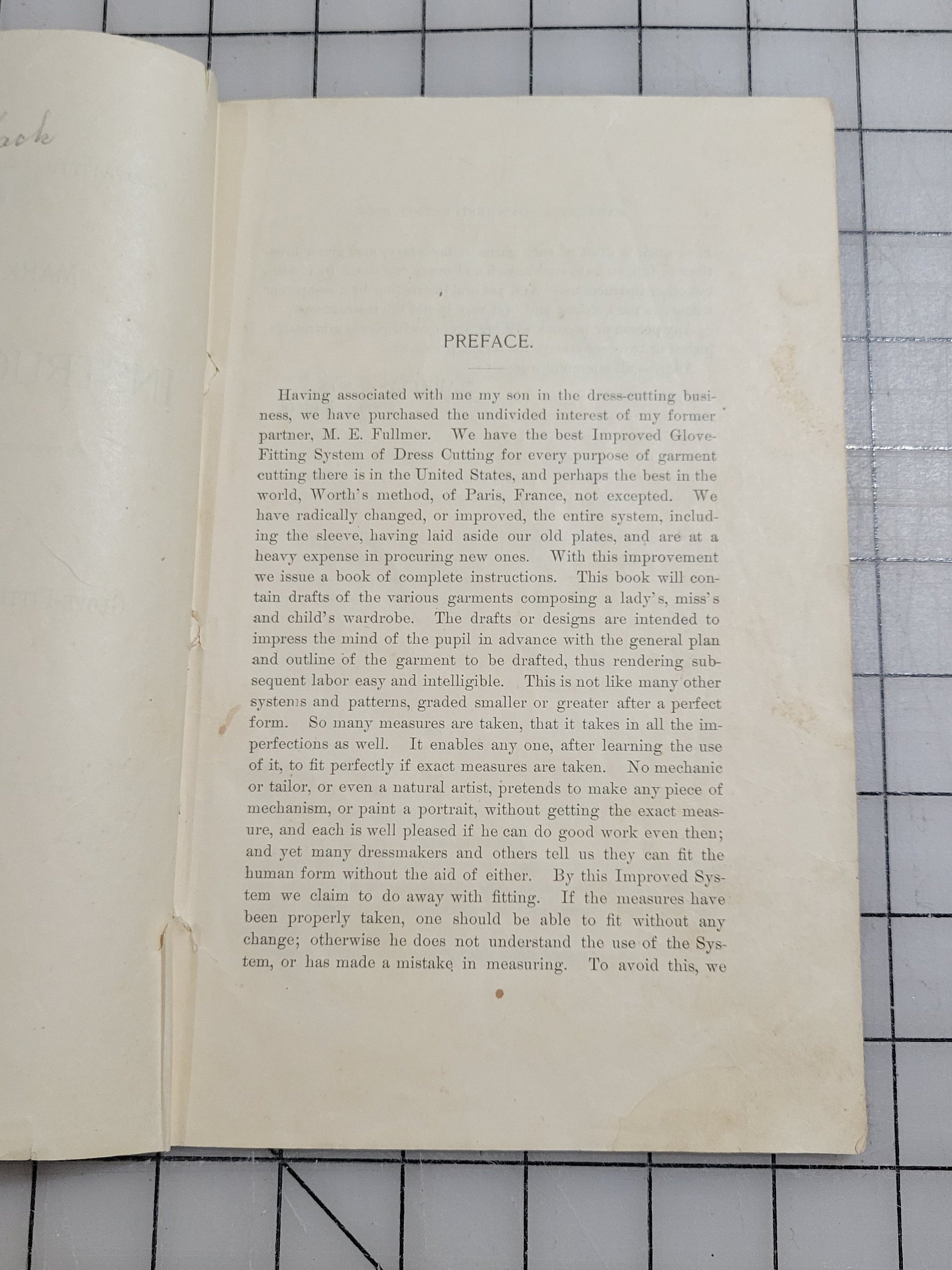 Markley & Sons Instruction Glove Fitting System Dress Cutting 1889 Catalog