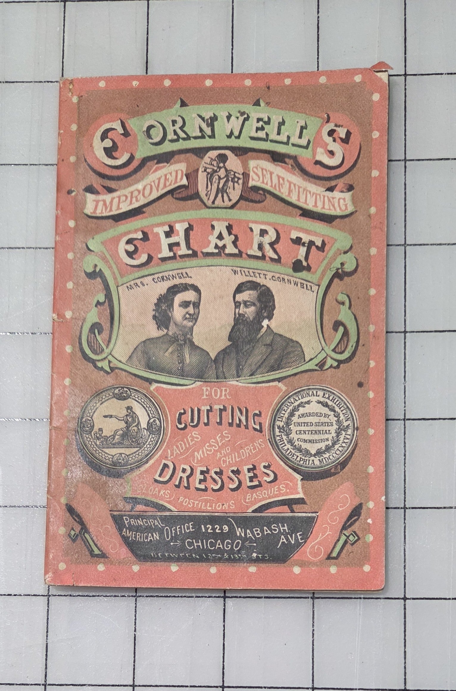 Cornwell’s Dressmaker Chart Booklet Original 1877 Chicago Antique Pattern