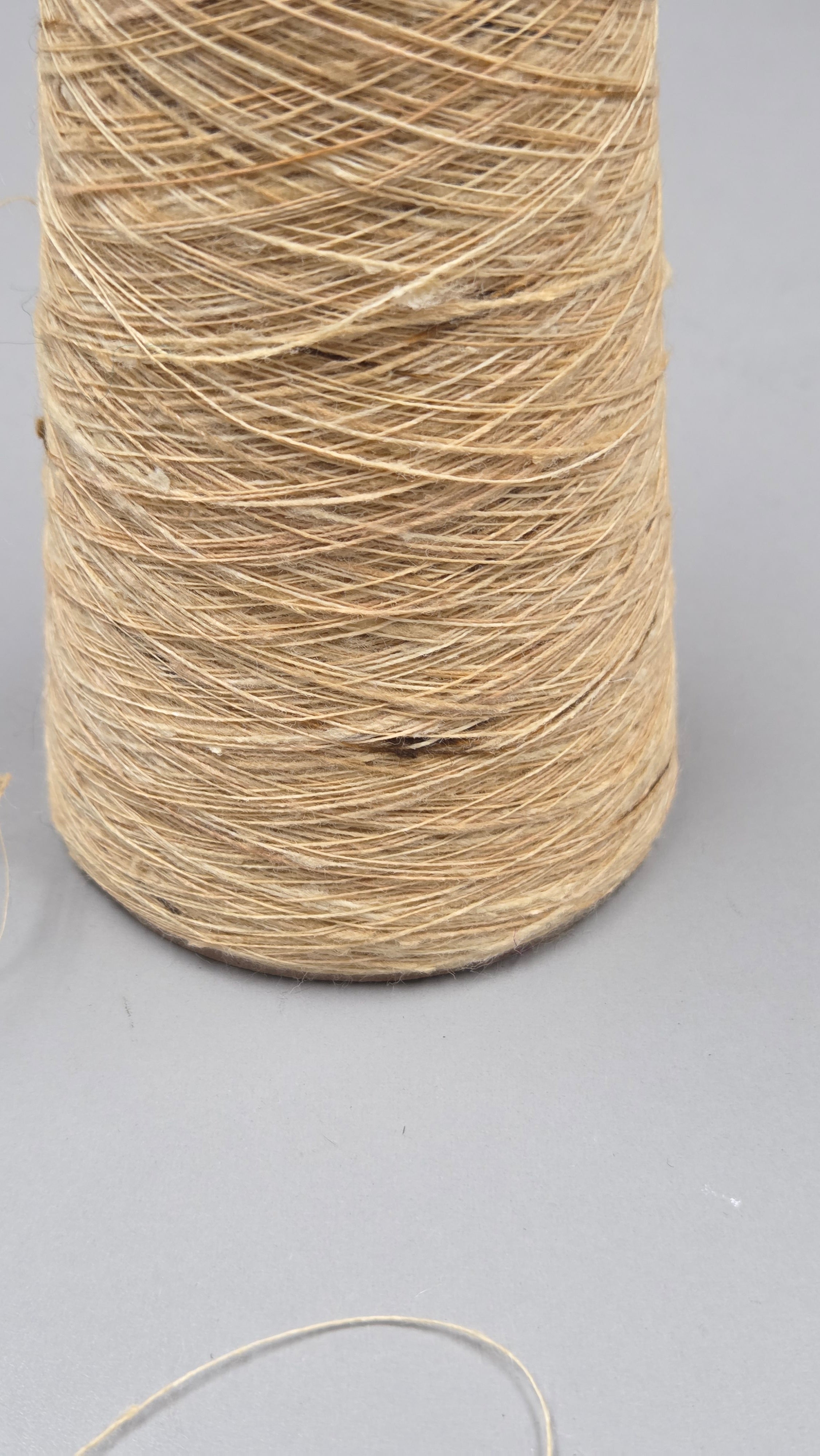 Ginger Root Plant + Cotton Yarn. 250 Yards. 40/1 - Single. Natural.