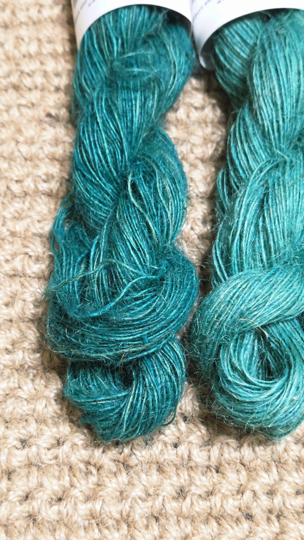 Yarn Jute. Skein. Lace Weight. Small Batch Dyed. 200 Yards. Green