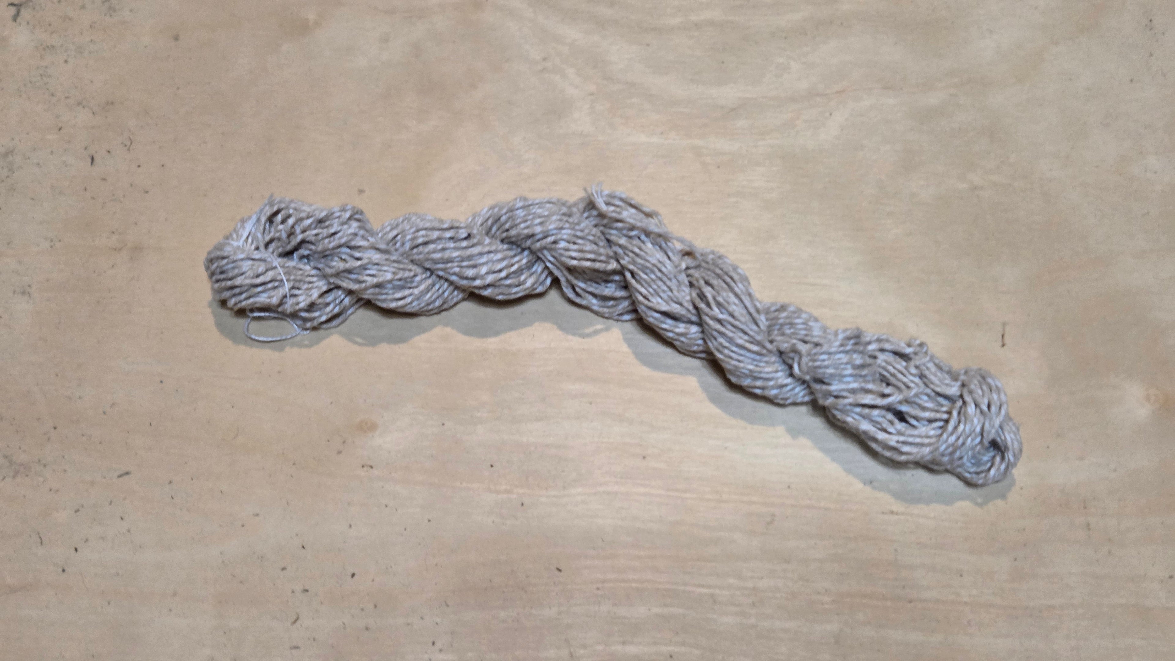 Soya Yarn. 6 Ply Short Skein. 43 Yards. Light Dark Twist. Sports Weight