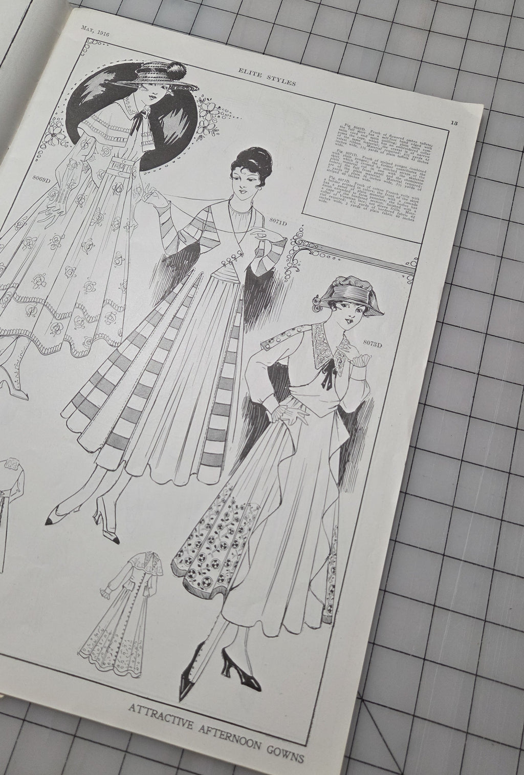 Elite Styles May 1916 Original Dressmaker Tailor Fashion Catalog Ladies Magazine
