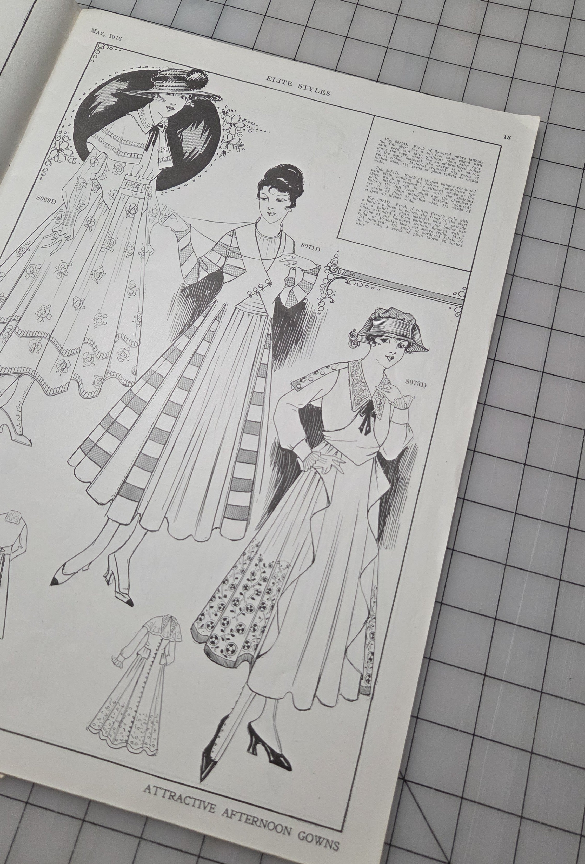 Elite Styles May 1916 Original Dressmaker Tailor Fashion Catalog Ladies Magazine