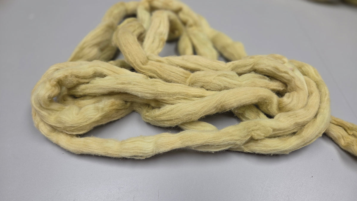 Cotton, 1/2 oz (0.5 ounce) Dyed Conventional Cotton Sliver, Small Batch Studio Dyed (Bronze L)