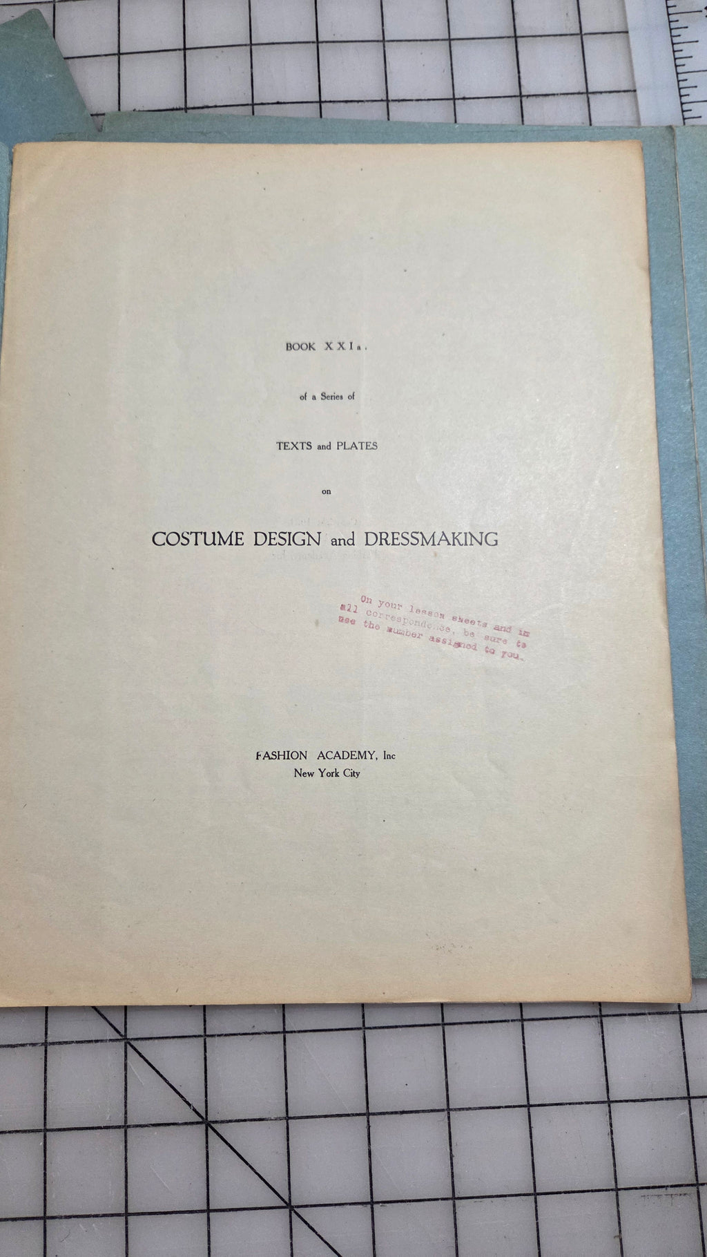 Fashion Academy Course 4 Book Lot NY Dress Making Costume Design 1921 Book 21-23