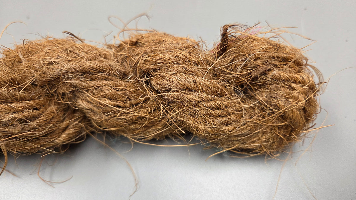 Coconut Yarn Cordage Handspun Single Natural. 18 Yards
