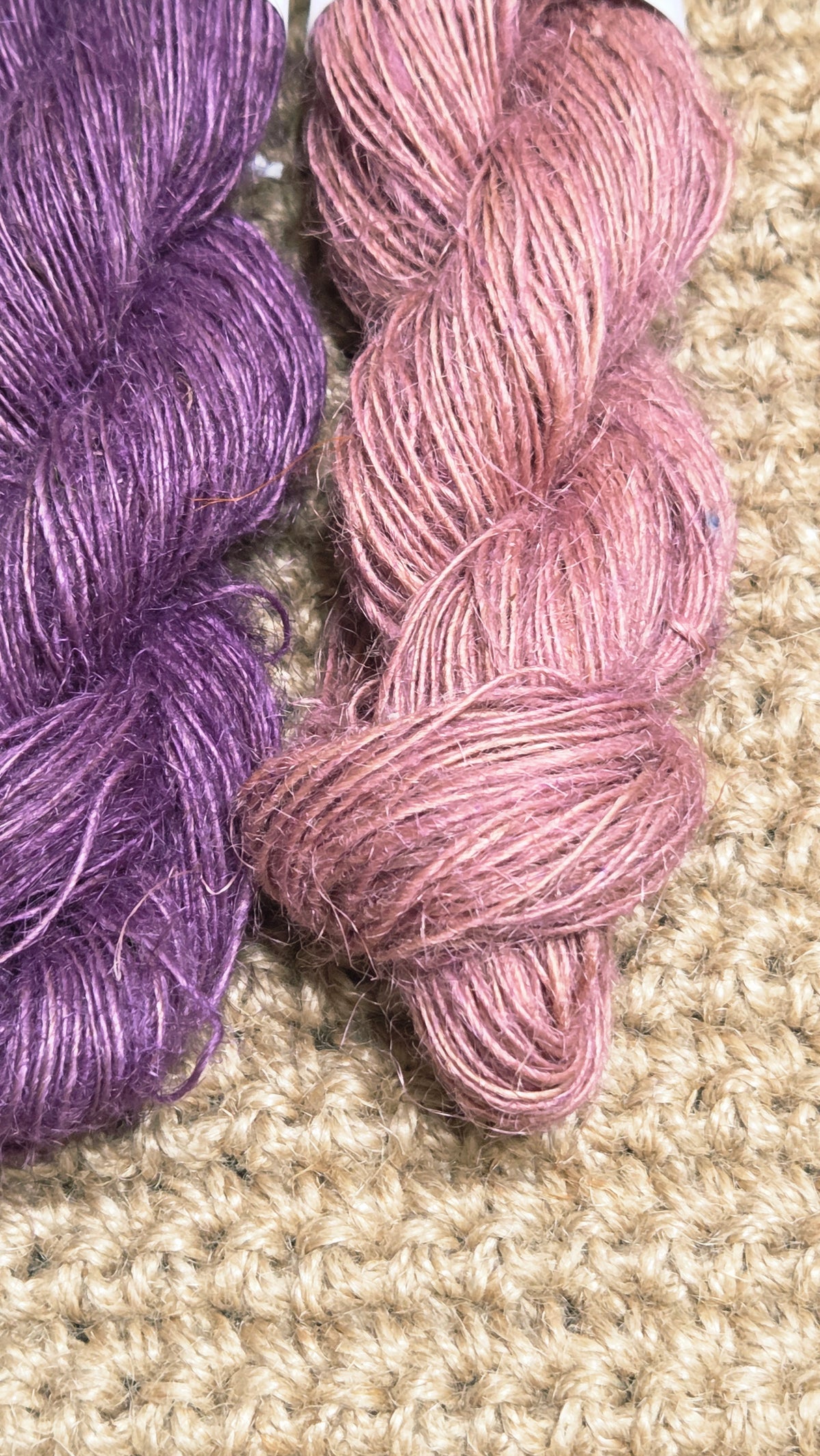 Yarn Jute. Skein. Lace Weight. Small Batch Dyed. 200 Yards. Purple