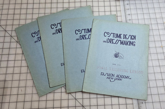 Fashion Academy Course 4 Book Lot NY Dress Making Costume Design 1921 Book 21-23