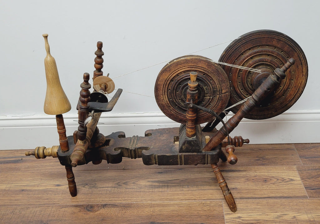 Antique Anatolian Charkha Table Top Spinning Wheel Wood Tool for Cotton