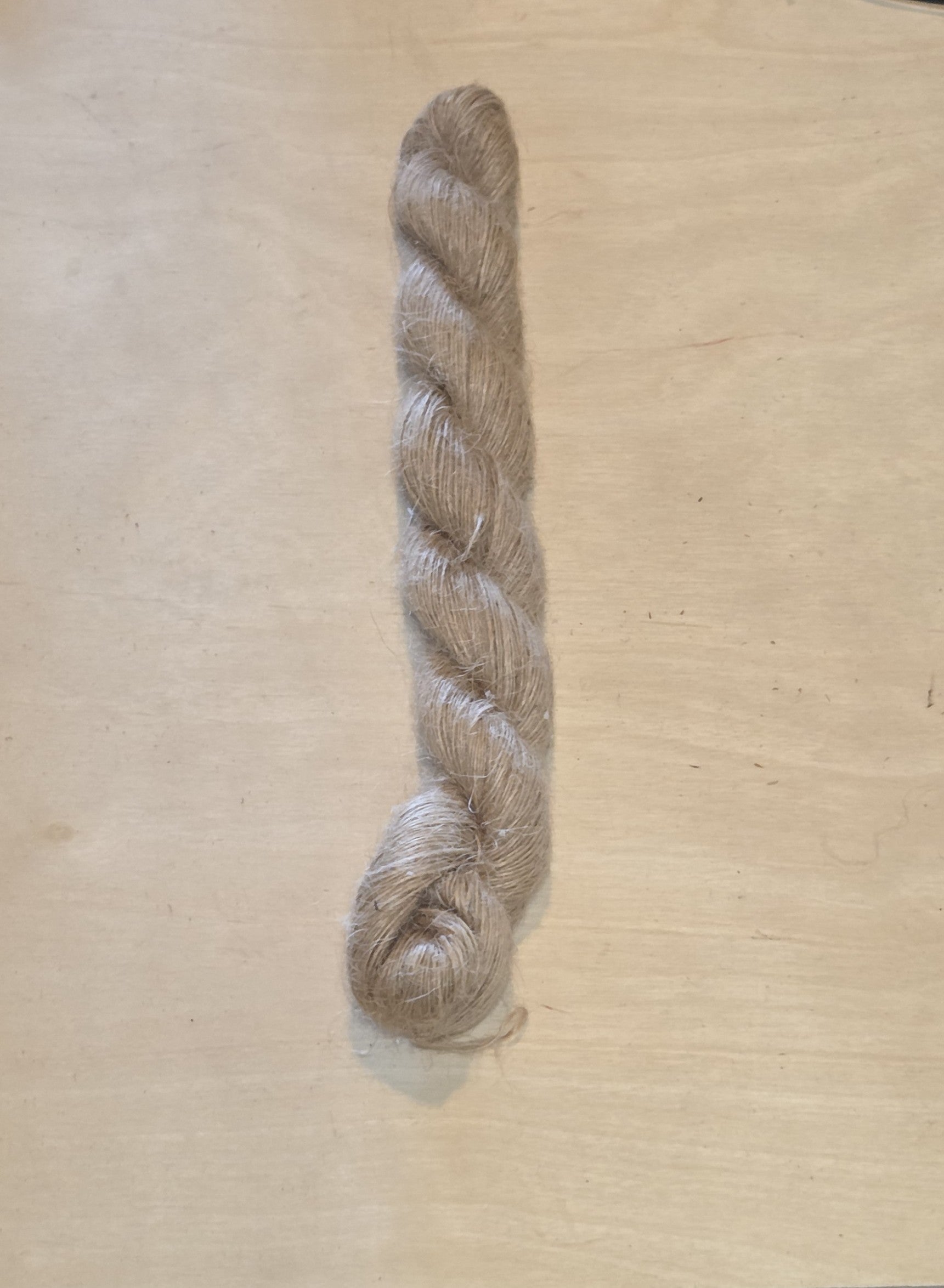 Yarn Jute. Skein. Lace Weight. Natural. 50 Grams.