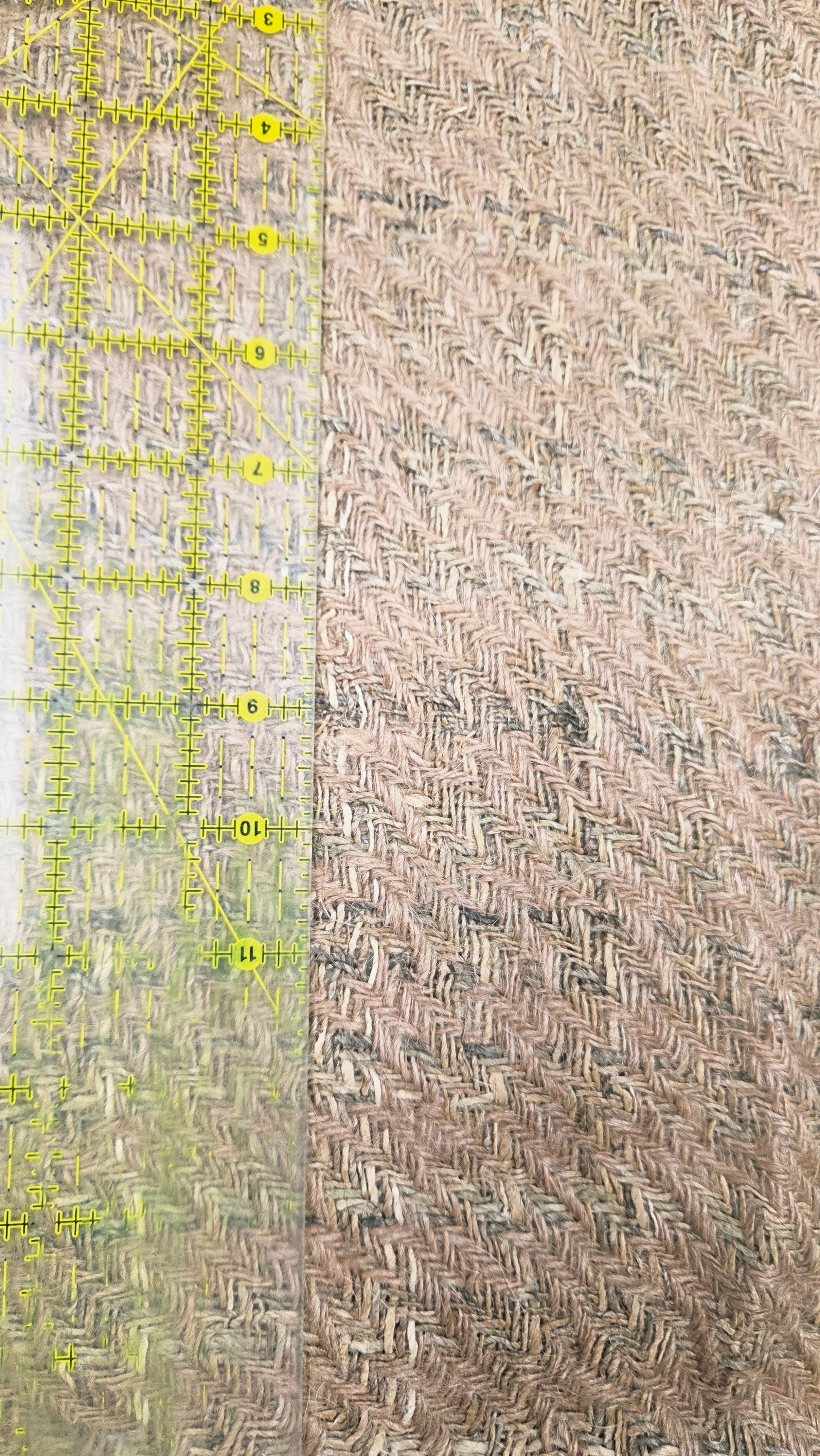 Jute + Hemp Hand-Woven Fabric. By the 1/2 Yard. 100% Plant Fiber. 44" Wide