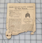Frank Leslie's Lady's Cut Paper Pattern #400 1870s Miss Plain Waist Original