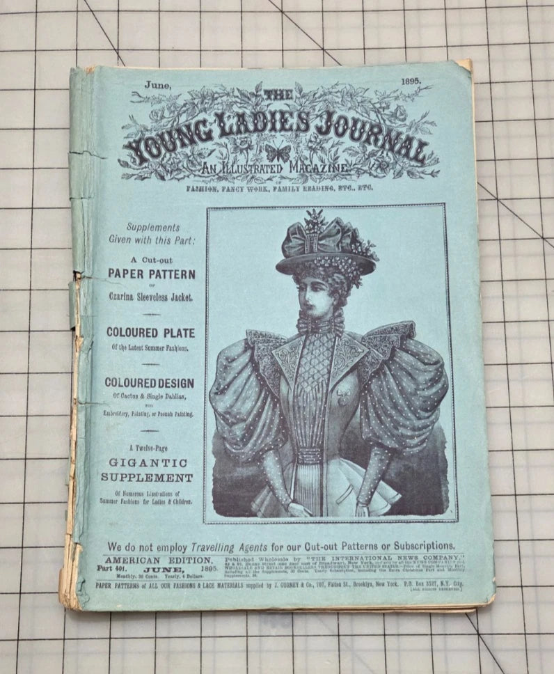 Young Ladies Journal Magazine 1895 June Fashion Illustrated Patterns American Ed