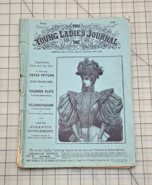 Young Ladies Journal Magazine 1895 June Fashion Illustrated Patterns American Ed