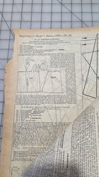 Harpers Bazar Pattern Supplement 1888 No 36 Victorian Fashion Ladies Redingote