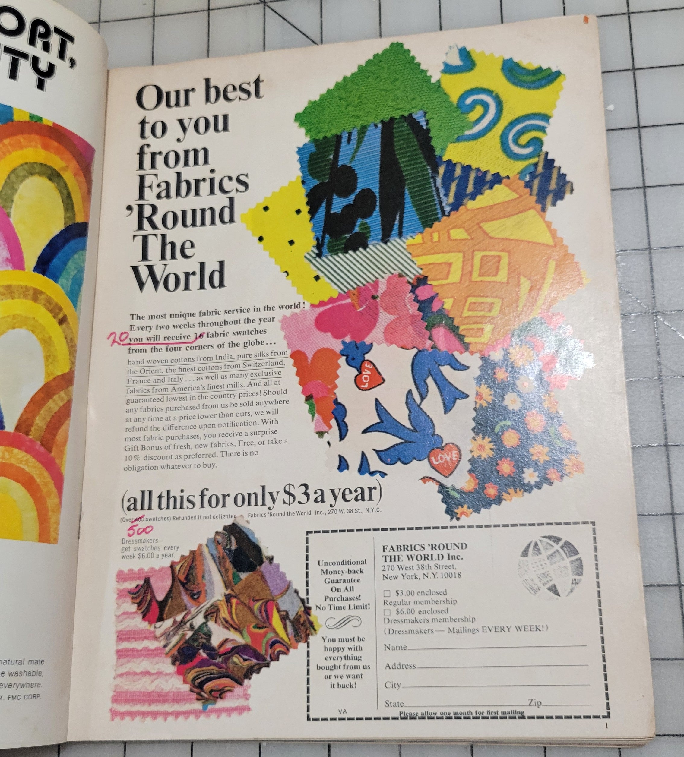 Vogue Pattern Book International April May 1971 Fashion News Feature Dress