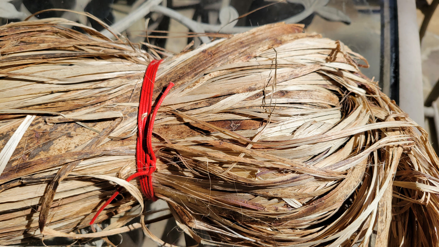 Okra Fiber Bundle. Natural Un-Combed Fiber. (Abelmoschus esculentus)