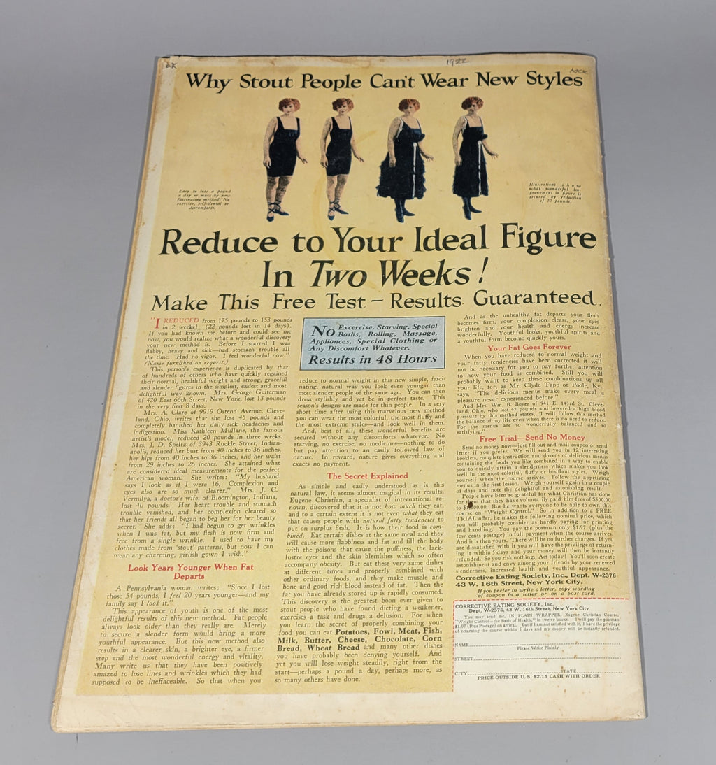 Elite Styles, 1922 June Original Dressmaker Tailor Fashion Public Catalog Ladies