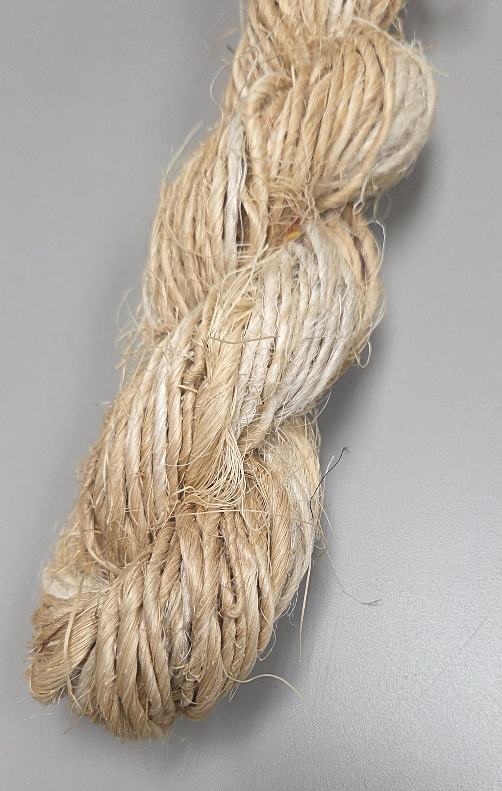 Sisal Bast Fiber Yarn Cordage. Natural Single Spun Twine
