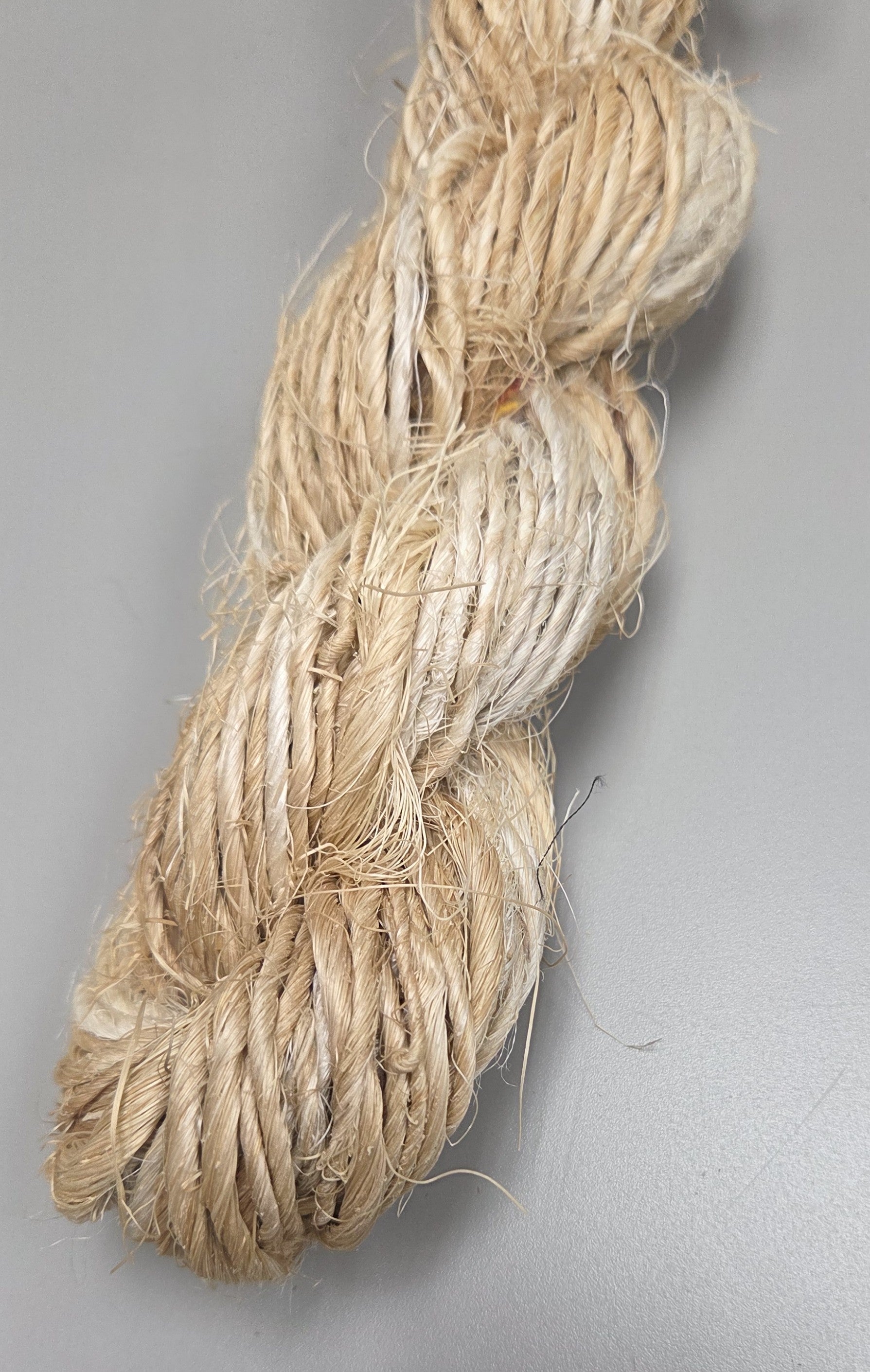 Sisal Bast Fiber Yarn Cordage. Natural Single Spun Twine