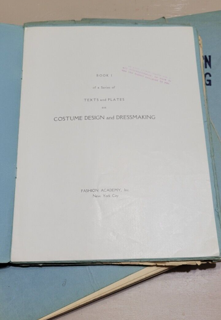 Fashion Academy Course 22 Book Lot NY Dress Making Costume Design 1920 - 1923