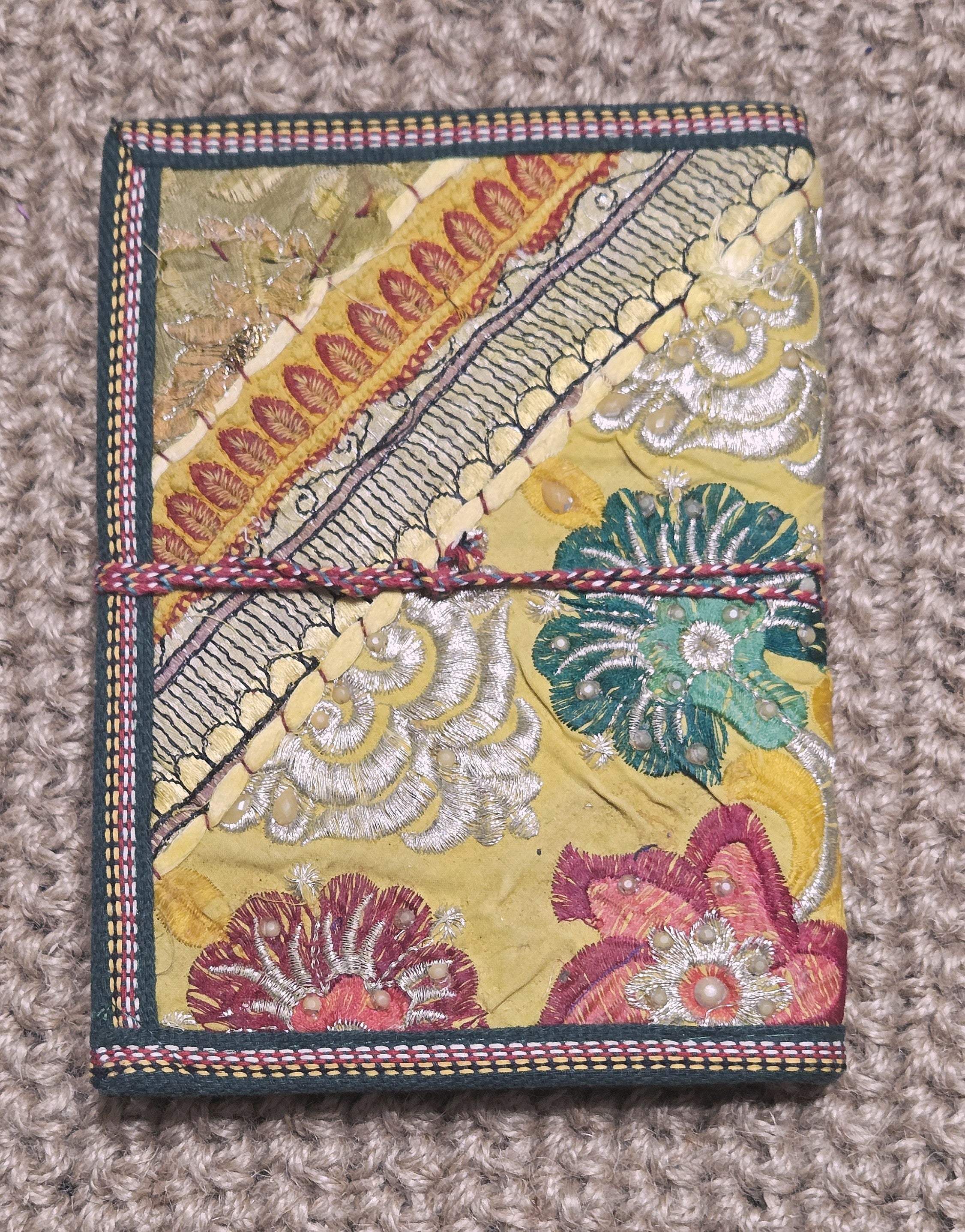 Art Journal Handmade Reclaimed Silk Saree (J23)