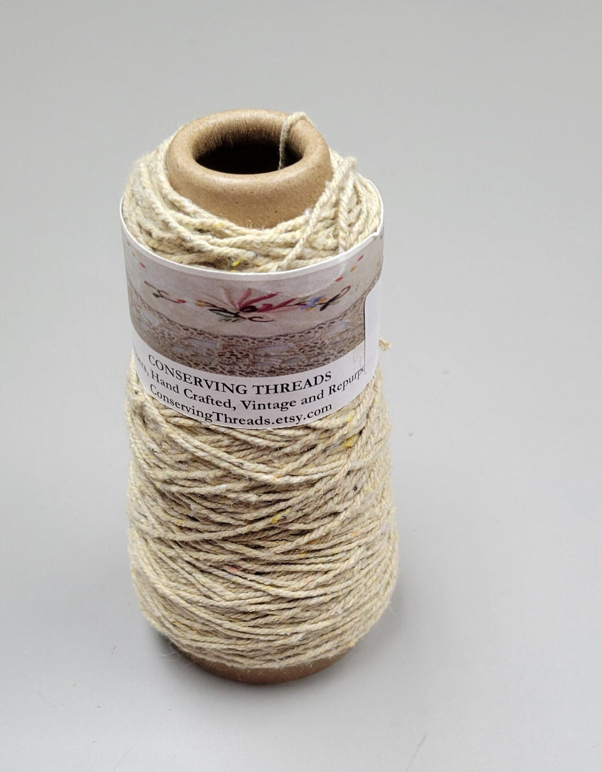 Seaweed + Cotton or Macro Algae Natural Yarn. 100 Yards. Worsted Weight Rug Yarn.