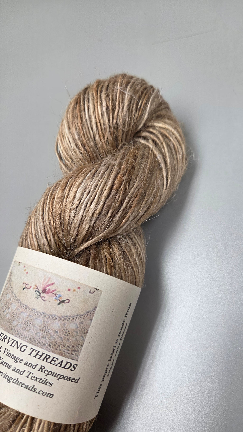 Yarn Seaweed Skein. Fingering Weight. Natural. 165 Yards.