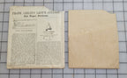 Frank Leslies Ladys Journal Cut Paper Pattern #71 1870s Ladys Jacket Size 32