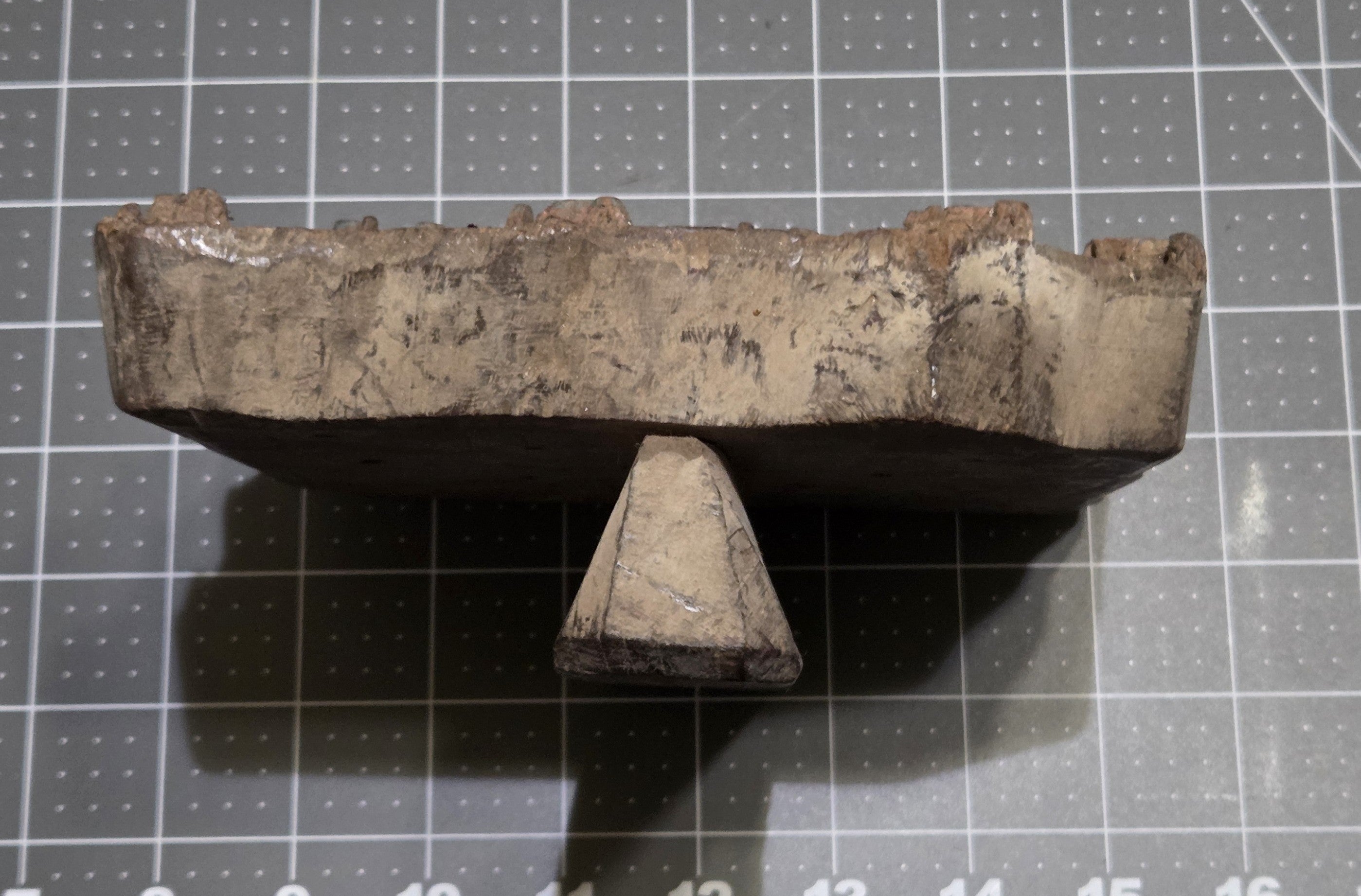 Vintage Wood Blocks Ink Stamping Hand carved (large block) Paw Print