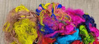 Reclaimed Silk Threads. 1 pound (16 ounce). Multi-Colored. 2nd Chance Fibers.
