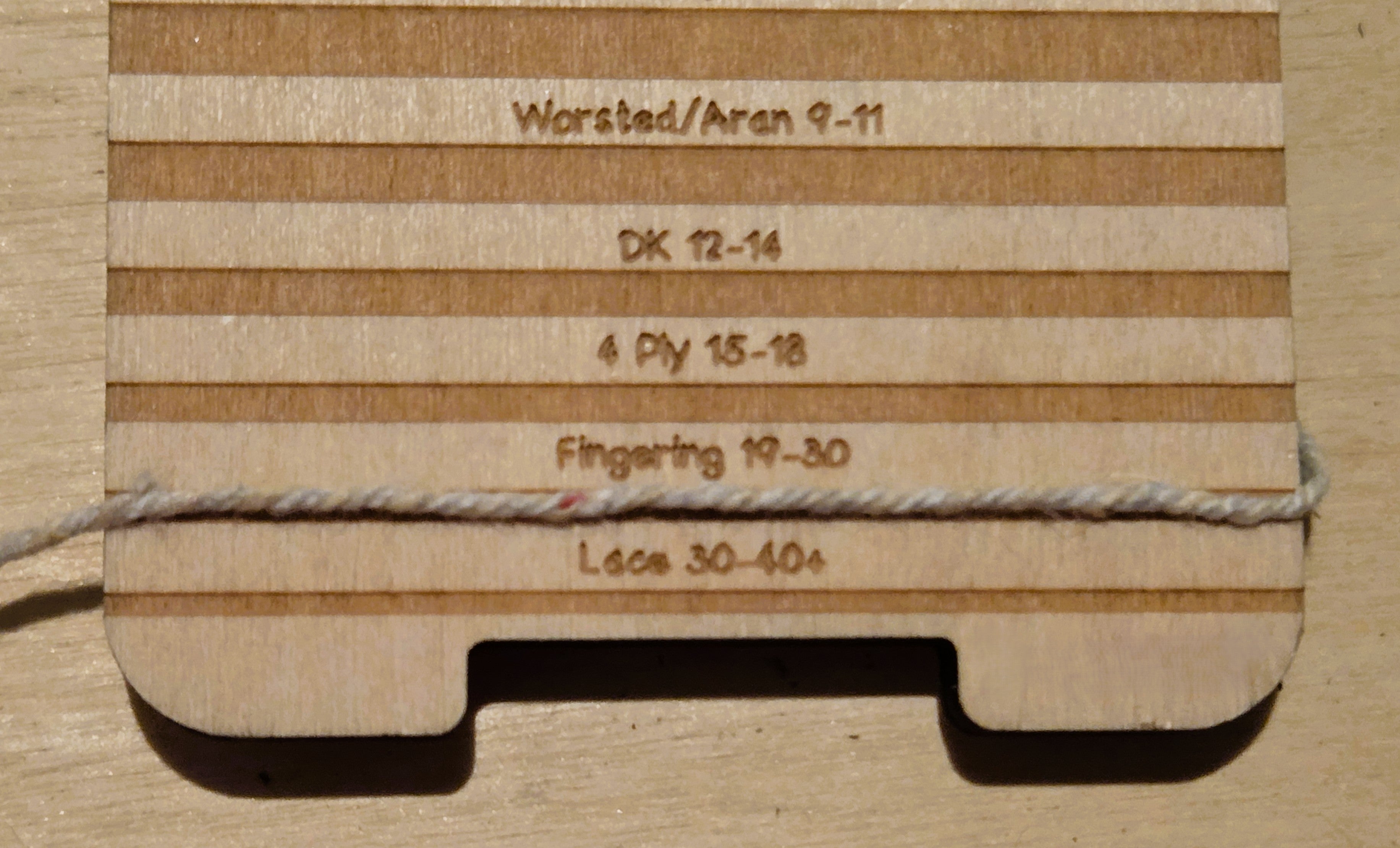 Nettle + Cotton Yarn. 2 Ply Short Skein. 80 Yards. Light Dark Twist. Fingering Weight