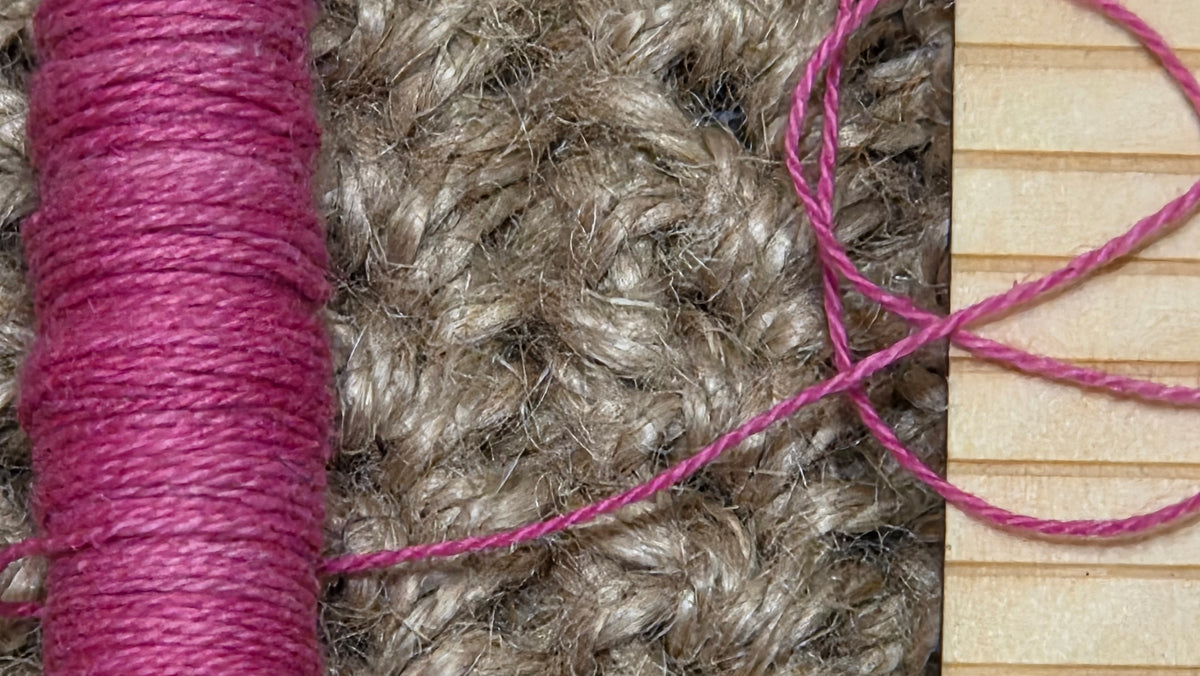 Thread Cotton + Hemp Blend, 25 Yards Spool. Pink.