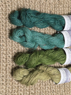 Yarn Jute. Skein. Lace Weight. Small Batch Dyed. 200 Yards. Green