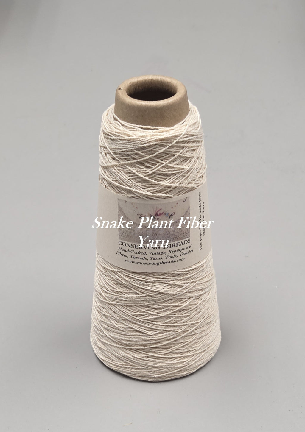 Snake Plant + Cotton Yarn. 250 Yards. 40/2 - Ply. Natural.