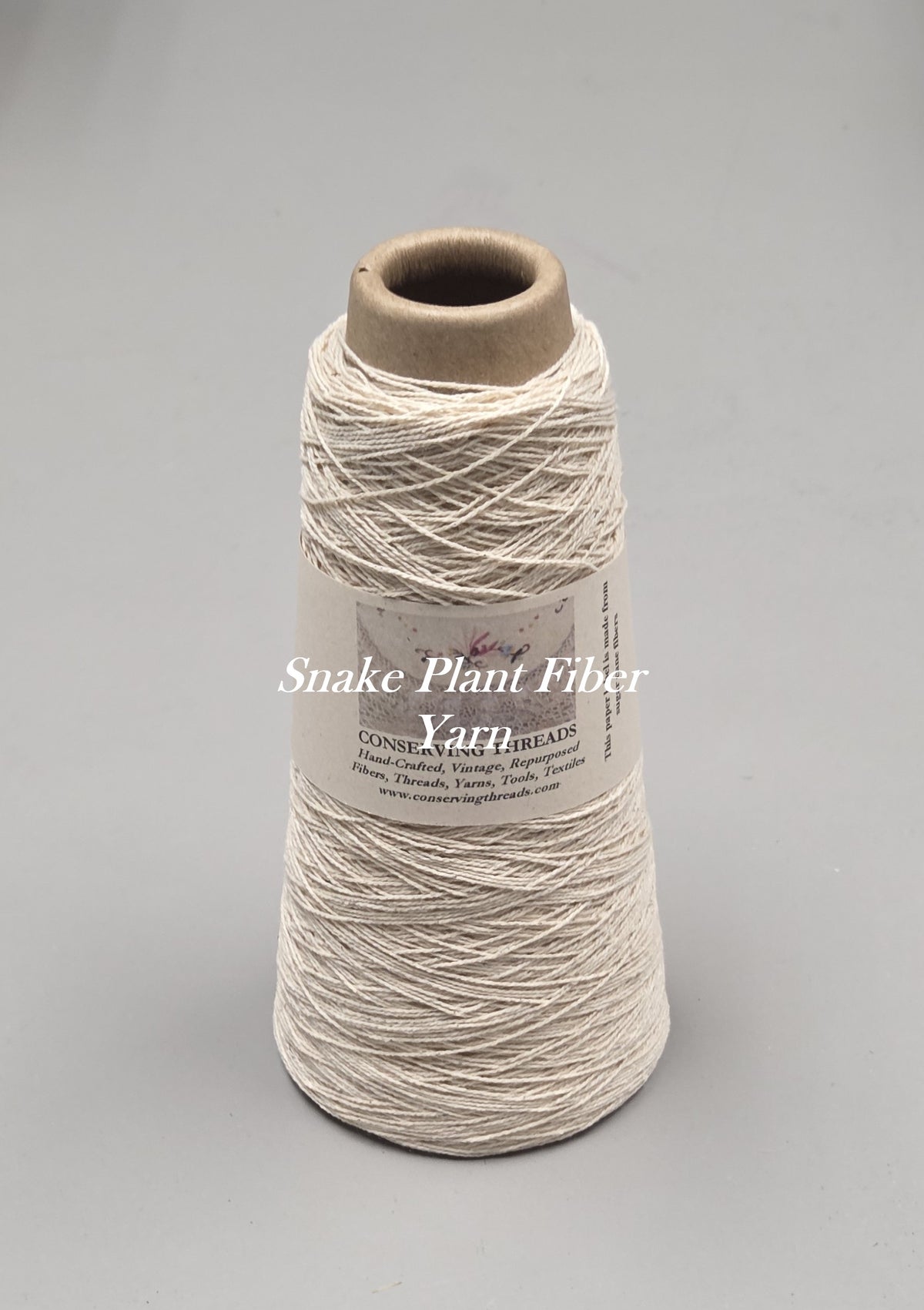 Snake Plant + Cotton Yarn. 250 Yards. 40/2 - Ply. Natural.