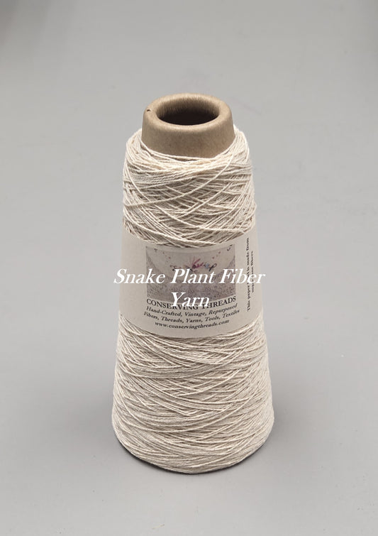 Snake Plant + Cotton Yarn. 250 Yards. 40/2 - Ply. Natural.