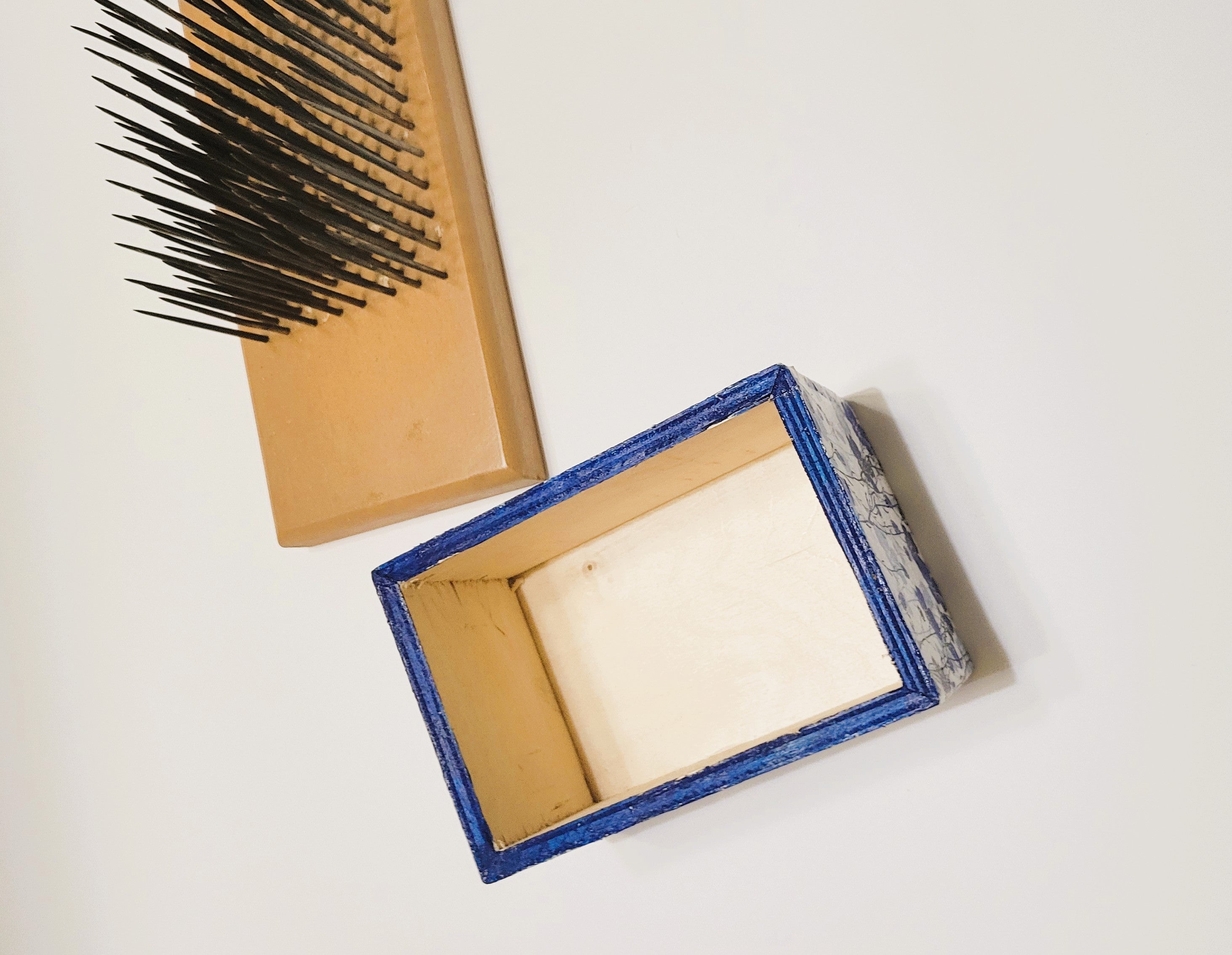 Flax & Hemp Hatchel. Custom Made Wood Medium Tines for Combing Fibers.