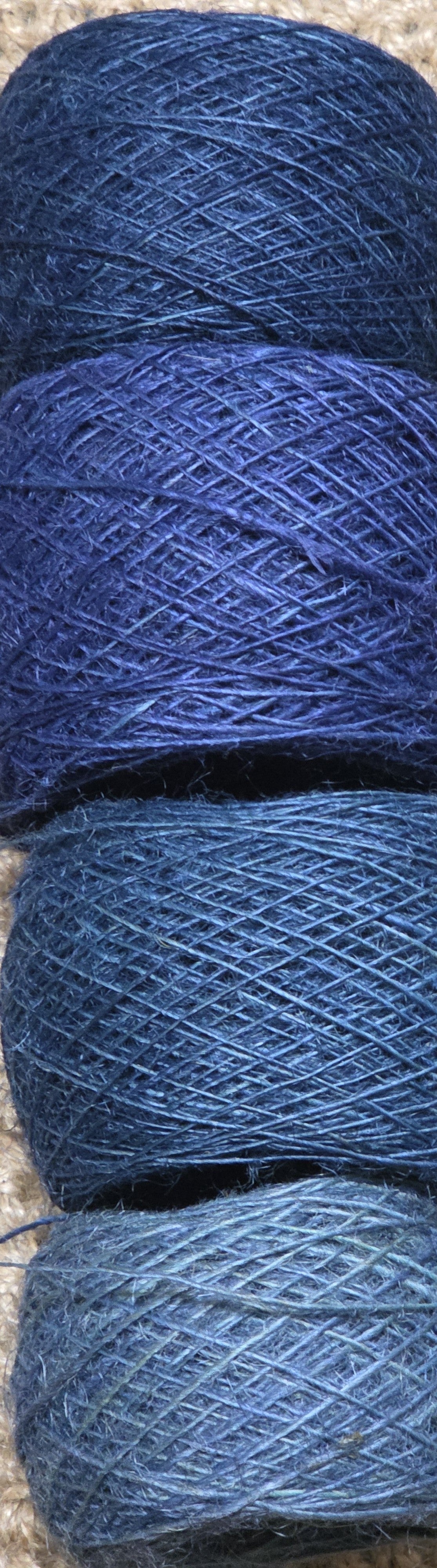 Thread Jute. 25 Yards Bobbin. Lace Weight. Blue.