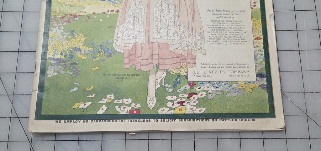 Elite Styles May 1916 Original Dressmaker Tailor Fashion Catalog Ladies Magazine