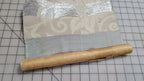 Roll Pre-War Japanese Textile Silk Fabric Kimono Floral Silver Stamp Yuki