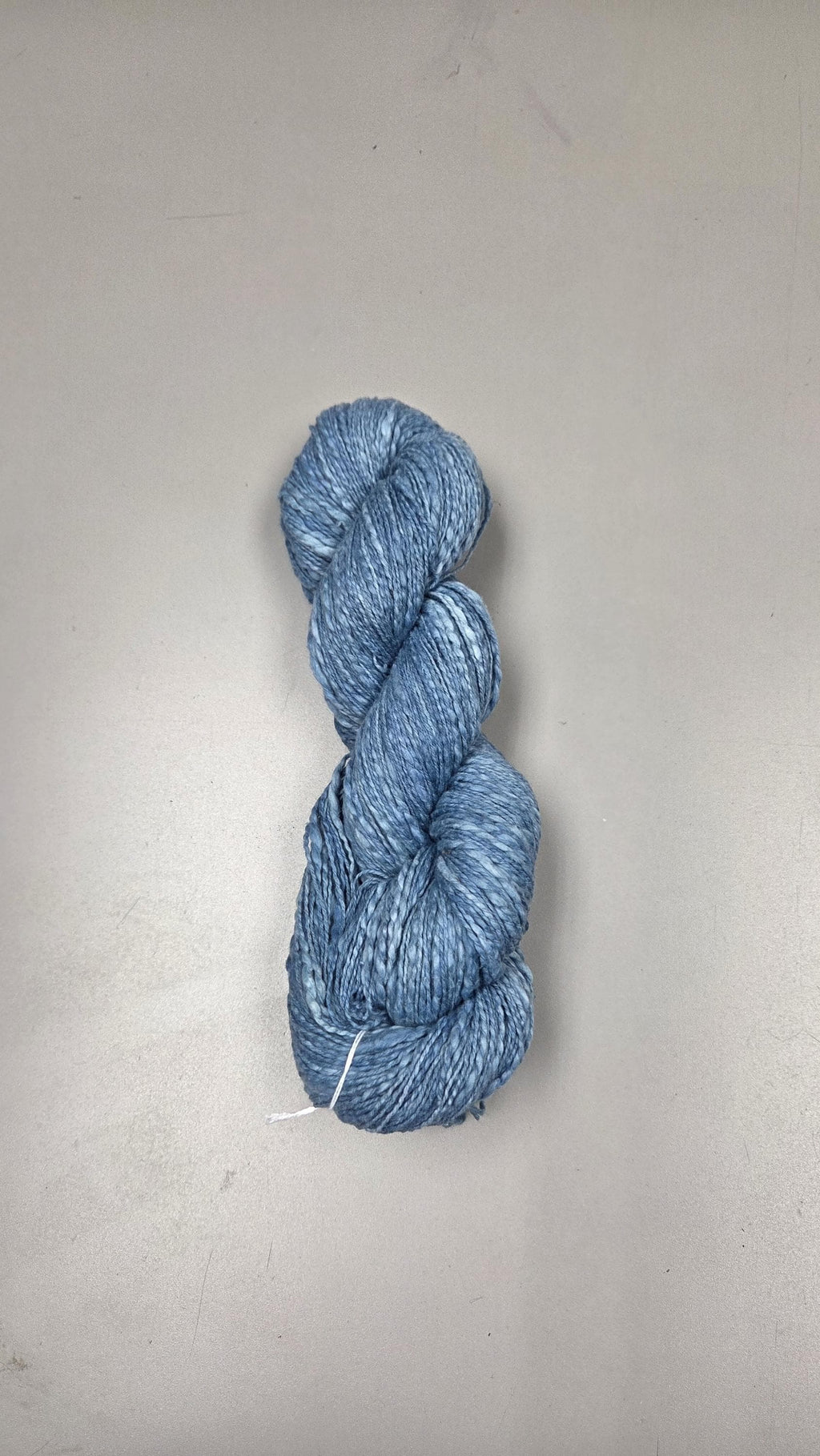 Cotton Yarn, Hand Spun, 2 Ply, Indigo Blue, Fingering Weight. Natural. 320 Yards.
