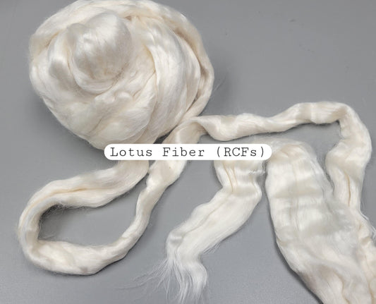 Lotus Fiber (RCFs). 1 ounce. Combed Sliver.