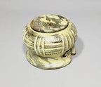Yarn Bowls Yellow Hand Carved from Reclaimed Mango Wood
