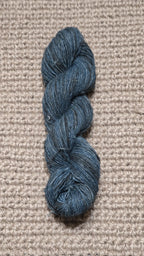 Yarn Nettle, 340 Yards, Blue - Indigo Dyed. Hand-Spun Skein.