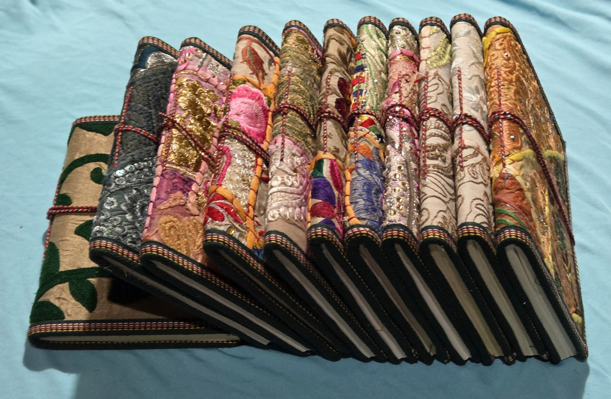 Art Journal Handmade Reclaimed Silk Saree (J19)