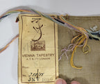 Needlework to make replica of an 18th century purse. Work in progress. Vintage