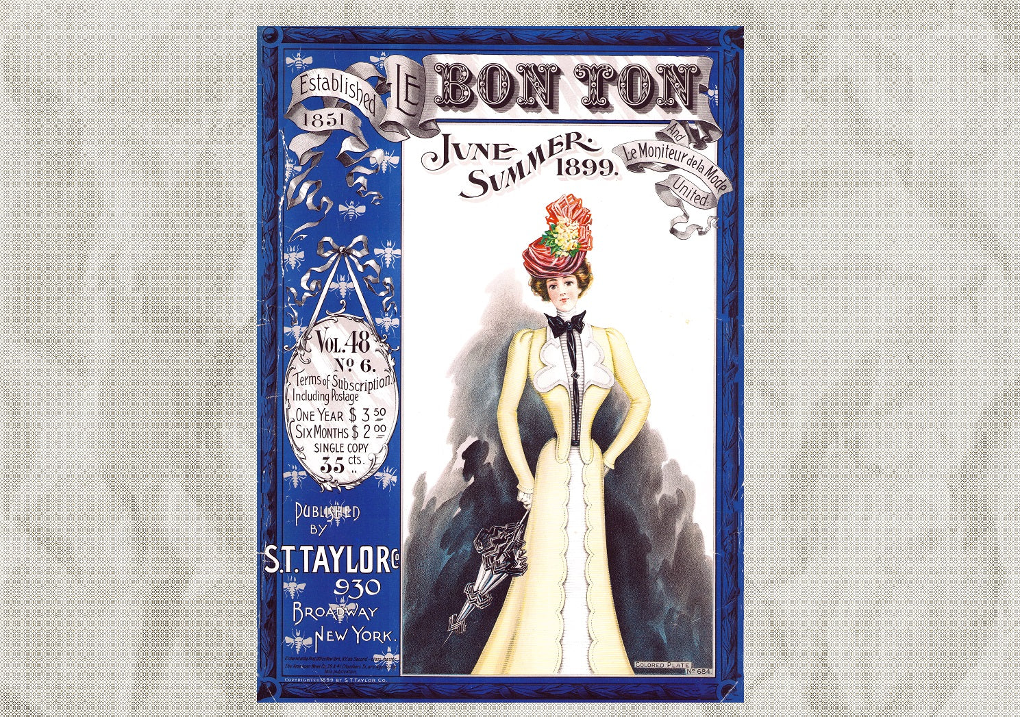Le Bon Ton Le Moniteur de la Mode United 1899 June. Vol 48 No6. E-book DOWNLOAD.📥