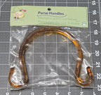 Purse Handle NIB Pair Curved Bag Boutique Plastic Brown 13 cm 5 inches